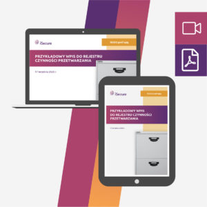 (szkolenie online: eBook + webinar) Przykładowy wpis do rejestru czynności przetwarzania