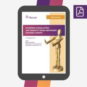 (eBook) Ochrona sygnalistów – jak wdrożyć nowe obowiązki zgodnie z RODO?