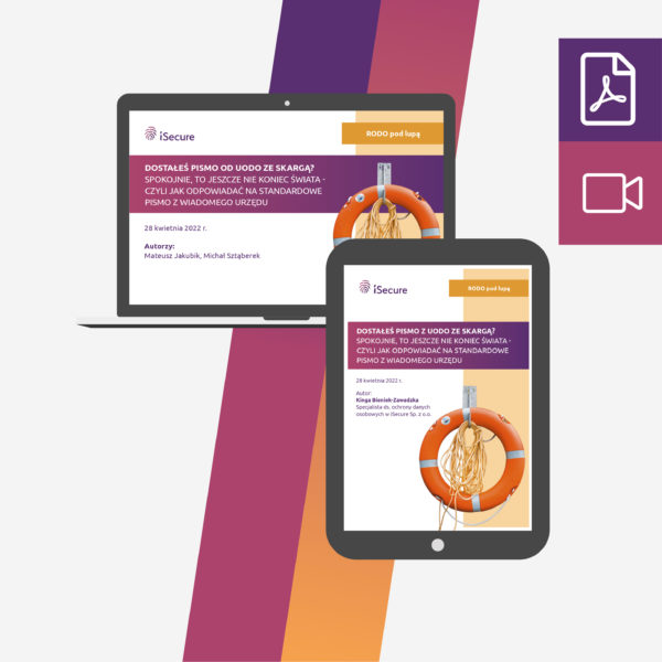 (szkolenie online: eBook + webinar) Dostałeś pismo z UODO ze skargą? Spokojnie, to jeszcze nie koniec świata - czyli jak odpowiadać na standardowe pismo z wiadomego Urzędu