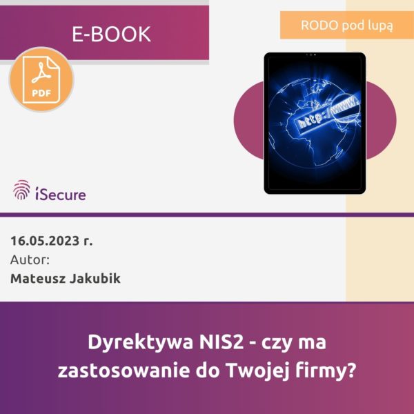 (eBook) Dyrektywa NIS2 - czy ma zastosowanie do Twojej firmy?