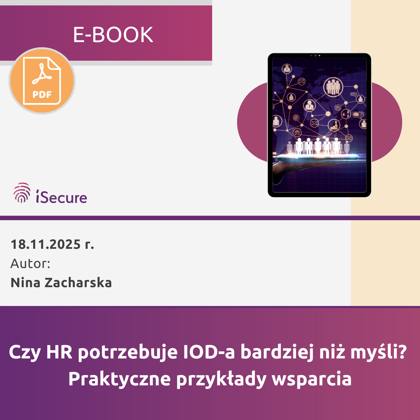 (eBook) Czy HR potrzebuje IOD-a bardziej niż myśli? Praktyczne przykłady wsparcia